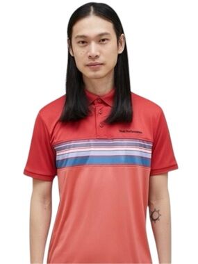 Peak Performance Player Print Polo Trek Pink (M)